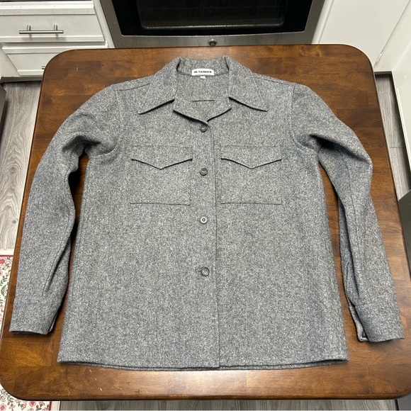 Jil Sander Jackets & Blazers - Jil Sander classic wool shirt jacket in gray Women’s Size 34 or US Small